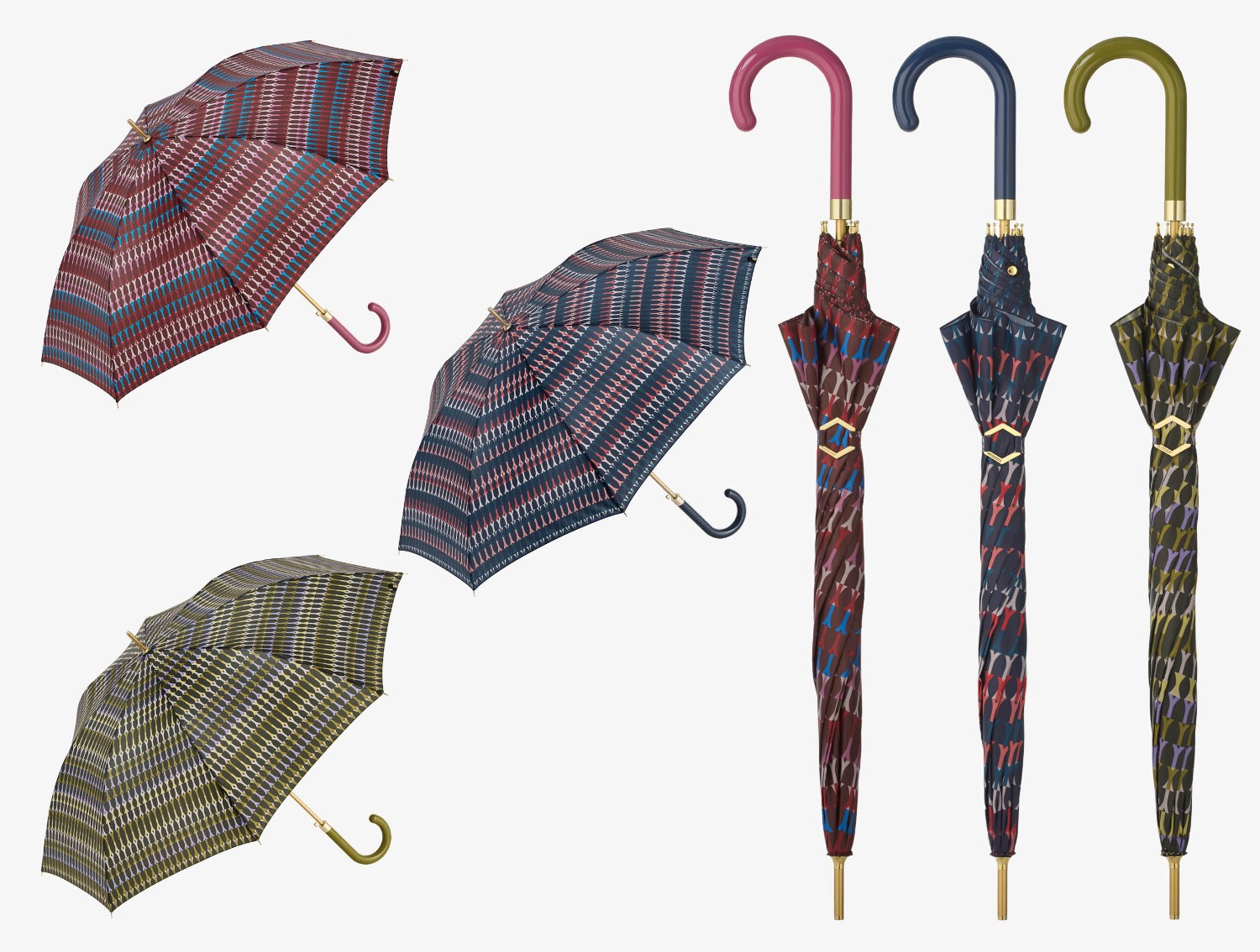 PARAGUAS LARGO AUTOMATICO DE SEÑORA CON ESTAMPADO