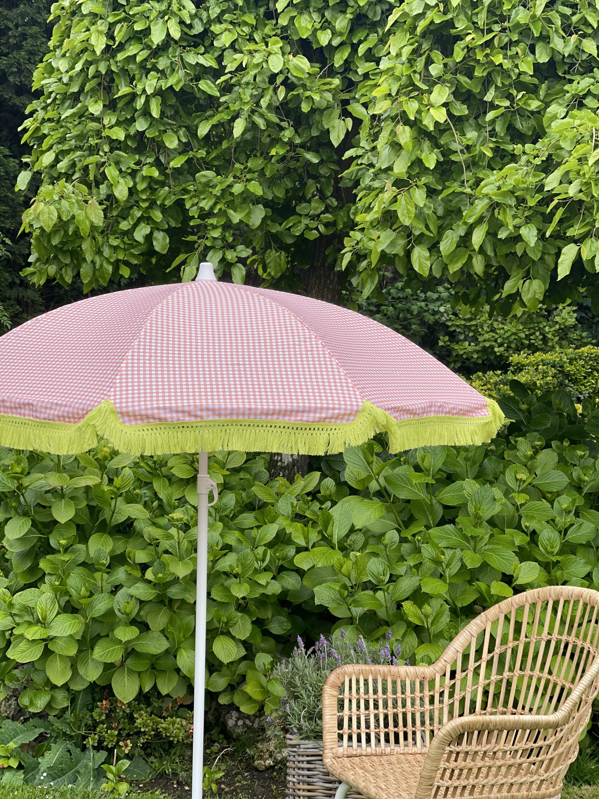 sombrilla vichy coral jardin