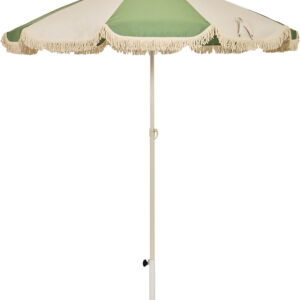 Sombrilla Parasol de terraza y jardin bicolor con flecos