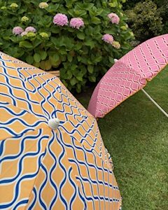 Sombrilla Parasol de Playa estilo vintage ondas