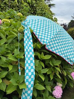 Sombrilla Parasol de Playa estampado retro geometrico